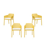 Set de 4 Sillas para Exterior Fenix - Amarillo
