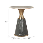 Mesa Lateral Glasa - Gris