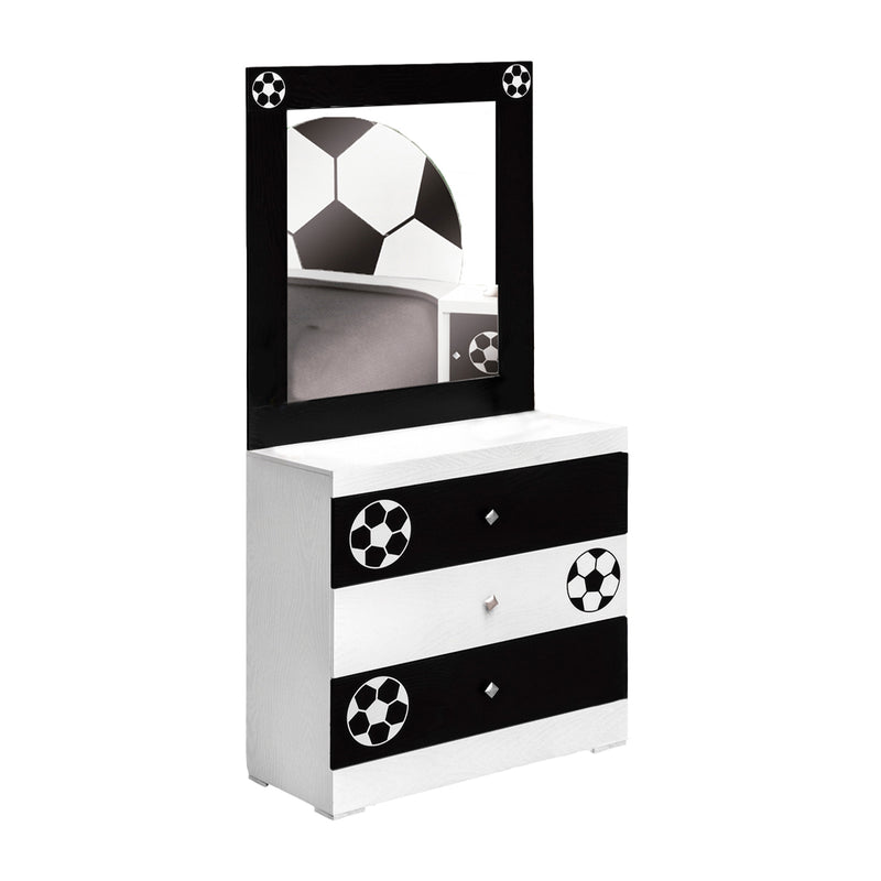 Recamara Matrimonial Soccer 5 Piezas - Blanco