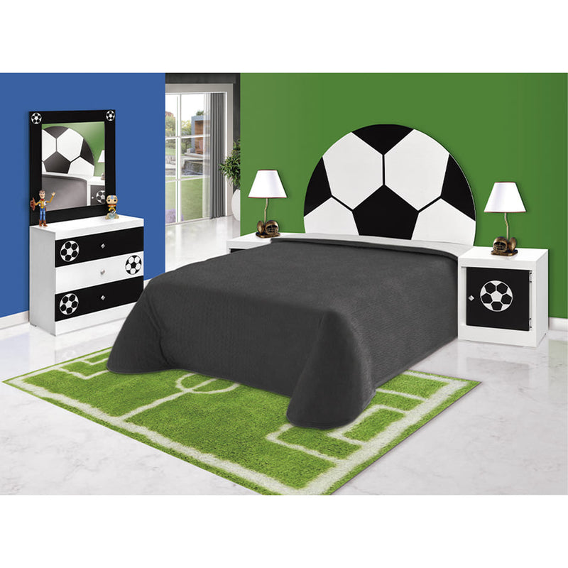 Recamara Matrimonial Soccer 5 Piezas - Blanco