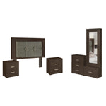 Recamara King Size Victoria 5 Piezas - Chocolate