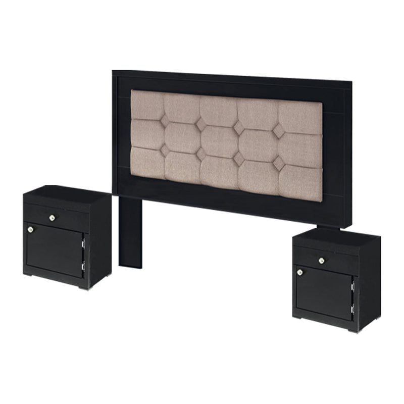 Recamara King Size Jennifer 5 Piezas - Negro