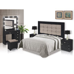 Recamara King Size Jennifer 5 Piezas - Negro