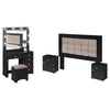 Recamara King Size Jennifer 5 Piezas - Negro