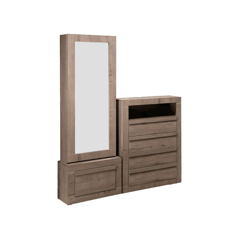 Recamara King Size Florencia 5 Piezas - Gris