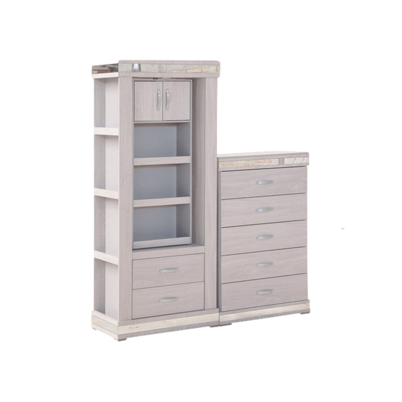 Recamara King Size Coral 6 Piezas - Gris
