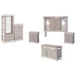Recamara King Size Coral 6 Piezas - Gris