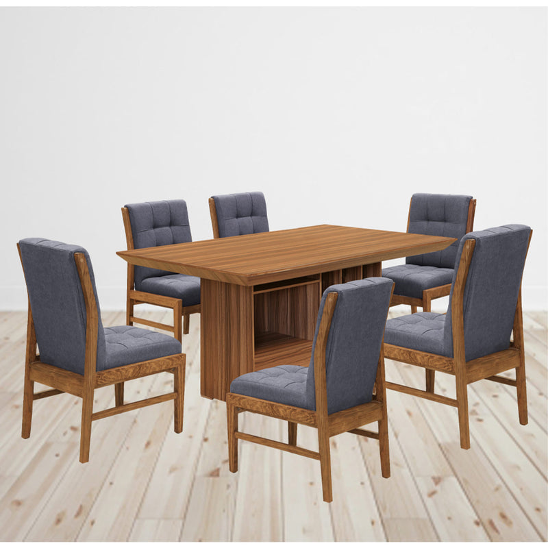 Comedor 6 Sillas Ambar - Nogal