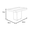 Comedor 4 Sillas Zara - Nogal