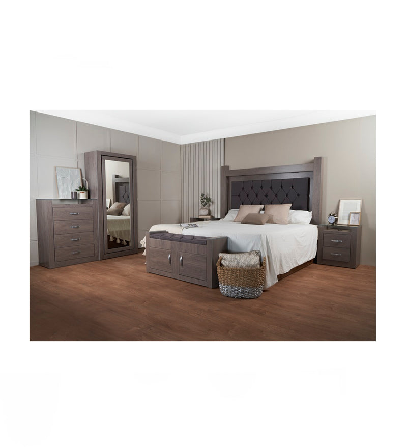 Recamara KS 6 Piezas Magnolia - Gris