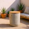 Mesa Lateral Exterior Biban - Gris