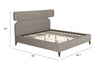 Cama King Size Dusa - Gris
