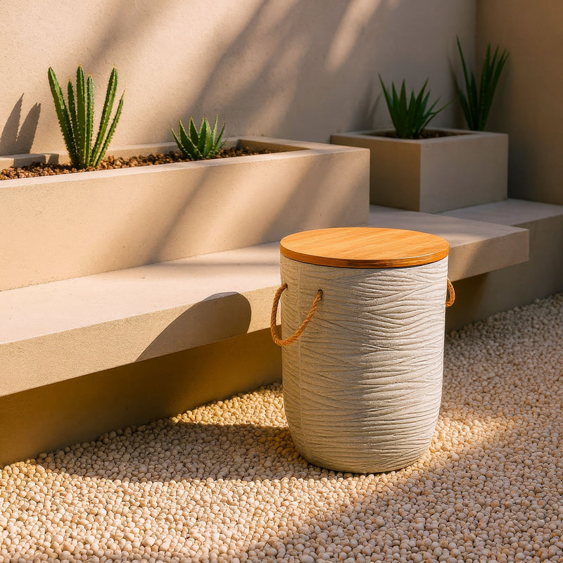 Mesa Lateral Exterior Biban - Gris
