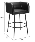 Banco de Bar Horbat - Negro