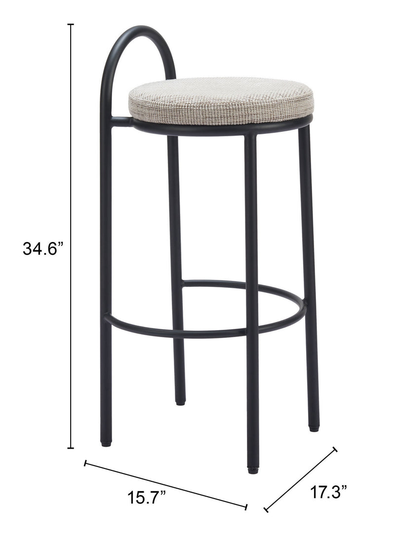 Banco de Bar Sisal - Negro