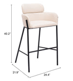 Banco de Bar Bremor - Beige