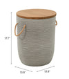 Mesa Lateral Exterior Biban - Gris