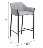 Banco de Barra Andover - Gris