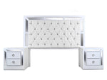 Recamara KS 3 Piezas Emilia - Blanco y Plata