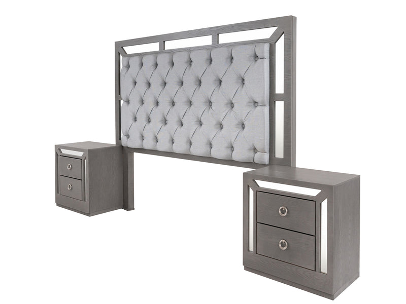 Recamara KS 3 Piezas Emilia - Gris