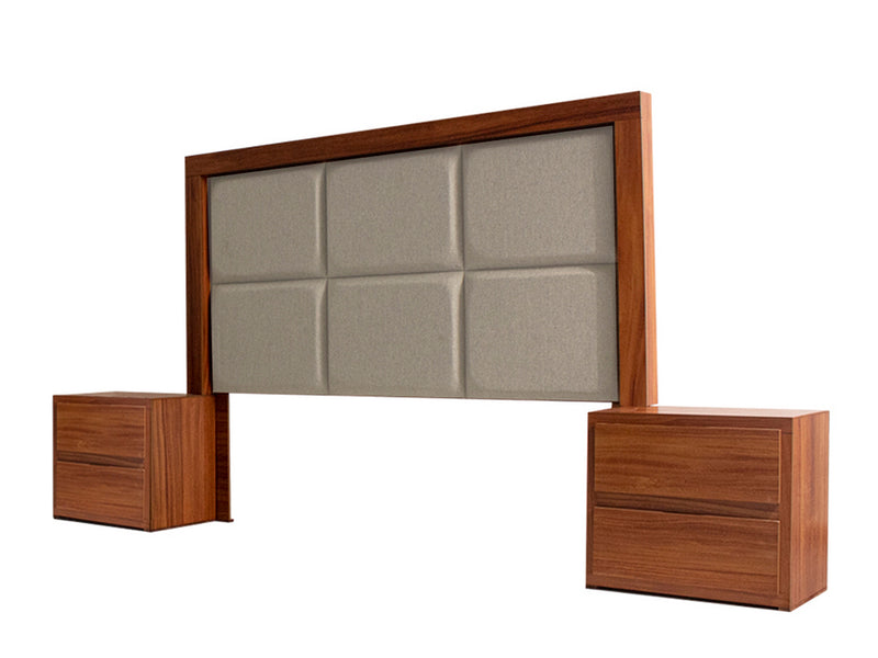 Recamara KS 3 Piezas Gizella - Nogal y Beige