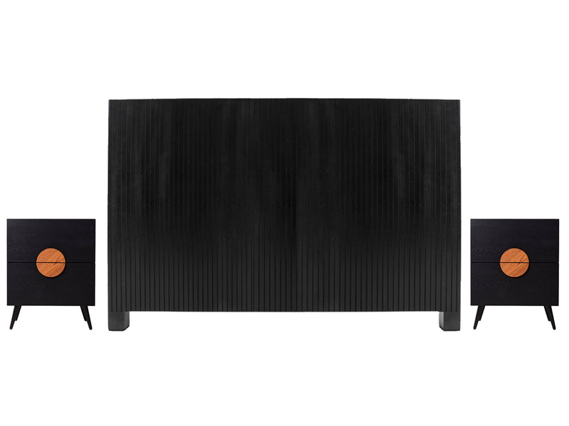 Recamara KS 3 Piezas Nordia - Negro
