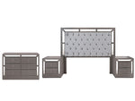Recamara KS 4 Piezas Emilia Sin Espejo - Gris
