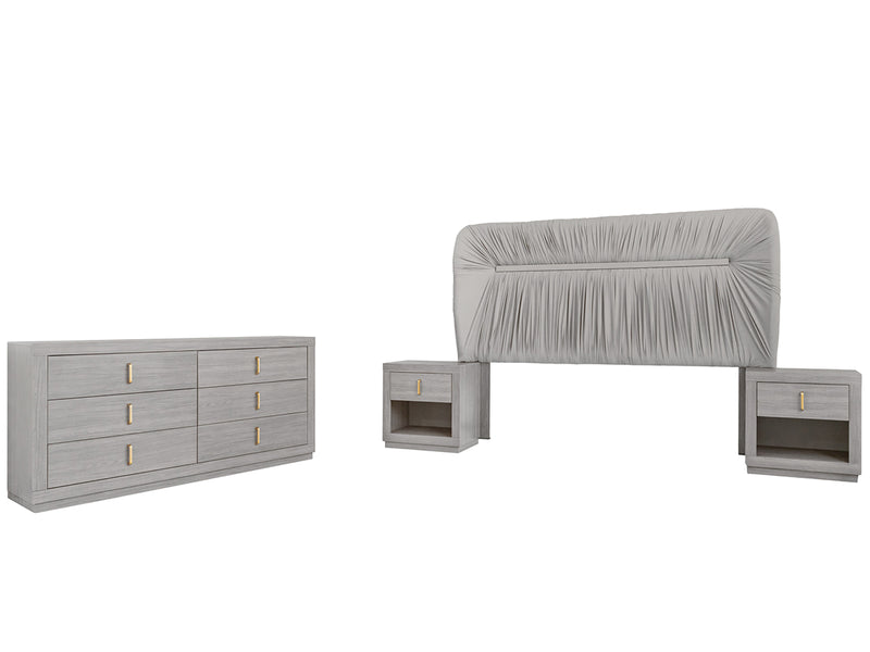 Recamara KS 4 Piezas Auma Sin Espejo - Gris