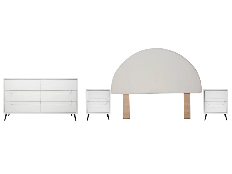 Recamara KS 4 Piezas Milna - Blanco