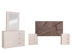 Recamara KS 5 Piezas Eloria - Blanco y Gris