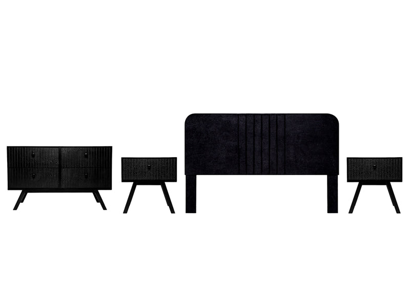 Recamara KS 4 Piezas Guendi - Negro