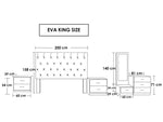 Recamara Eva King Size 5 Piezas - Tabaco