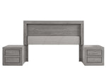 Recámara Valentina King Size 3 piezas - Gris
