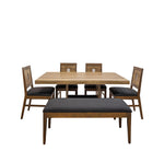 Antecomedor 4 Sillas 1 Banca Toto - Nogal
