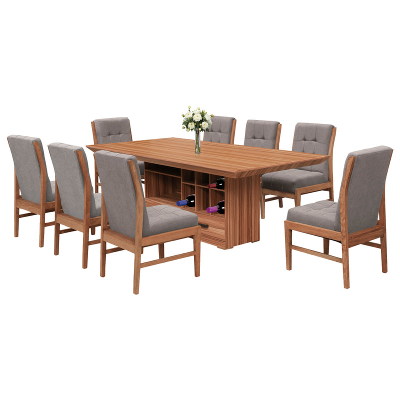Comedor 8 Sillas Ambar - Nogal