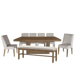 Antecomedor Alaska 6 Sillas y 1 Banca - Roble