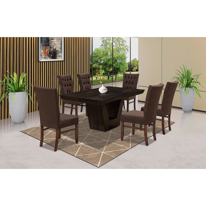Comedor 6 Sillas Altea - Chocolate