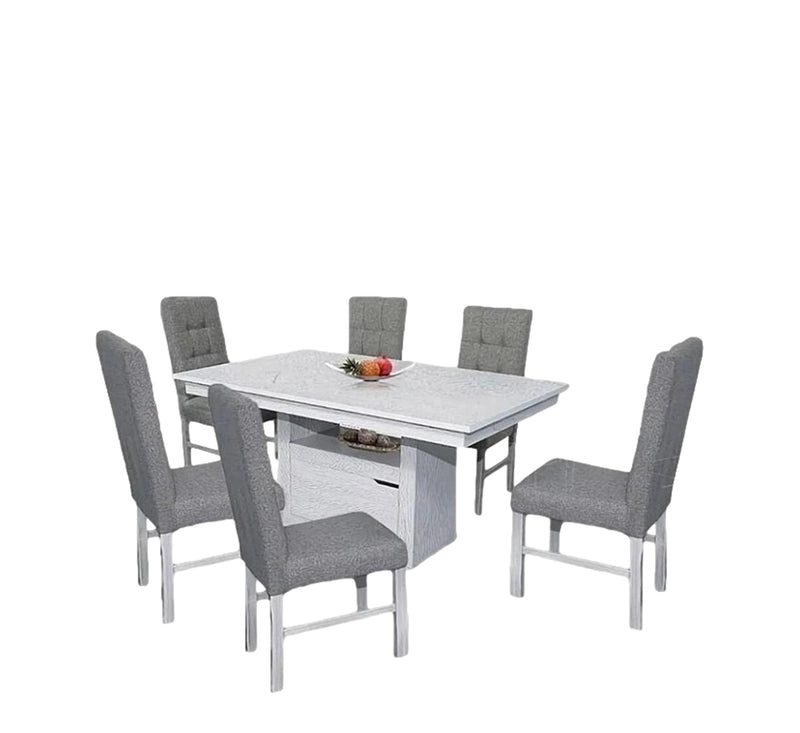 Antecomedor Belgica 6 Sillas - Gris