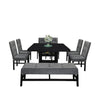 Antecomedor Cony 6 Sillas 1 Banca - Chocolate