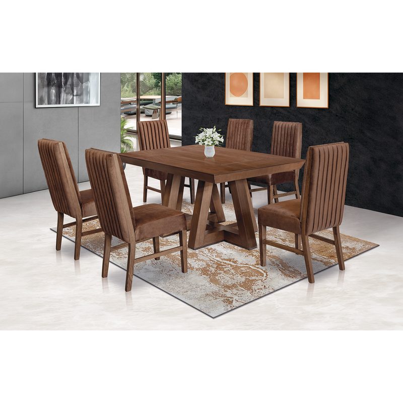 Comedor 6 Sillas Zafira - Nogal