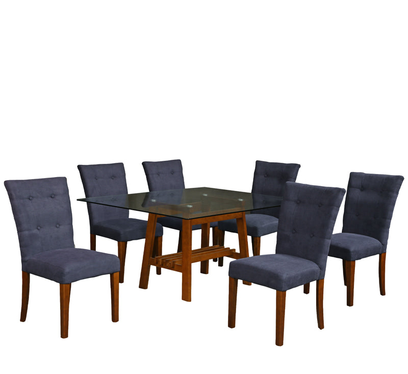 Antecomedor Dianne 6 Sillas - Nogal