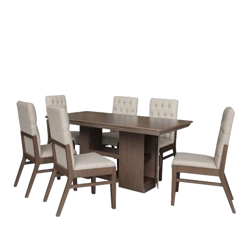 Antecomedor Moscu 6 Sillas - Capuchino