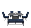 Antecomedor Orne 4 Sillas 1 Banca - Gris