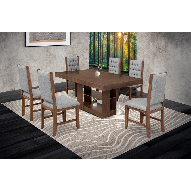 Comedor 6 Sillas Braga - Nogal