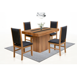 Comedor 4 Sillas Eleonora - Parota