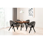 Comedor 4 Sillas Malena - Nogal