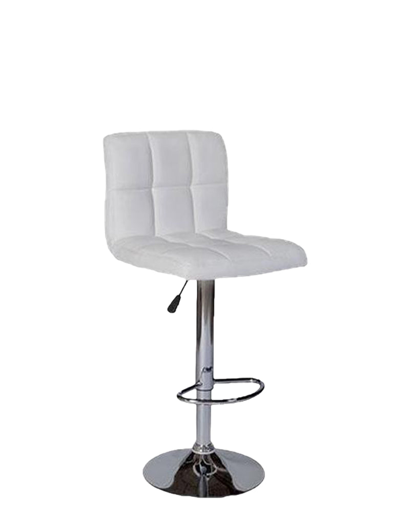 Banco Cubos Piel - Blanco