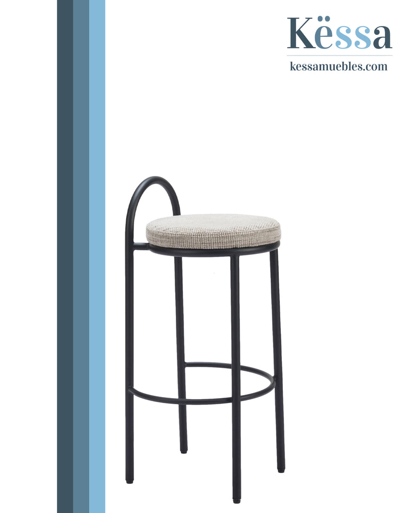Banco de Bar Sisal - Negro