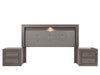 Recamara Aurora King Size 3 piezas - Gris