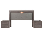 Recamara Aurora King Size 3 piezas - Gris